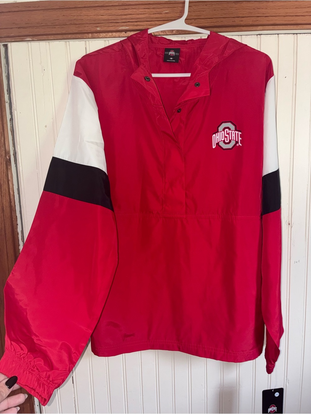 Ohio State Red Pullover Windbreaker Jacket